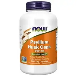 Psyllium Husk Caps 500 mg, Natural Soluble Fiber, Intestinal Health, 200 Veg Capsules  ألياف طبيعية لتنظيم الهضم وتخفيف الإمساك بشكل آمن وفعال