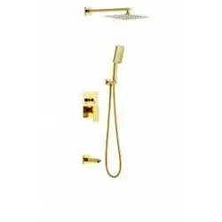 Duxxa Built-In Shower Set Square; Gold