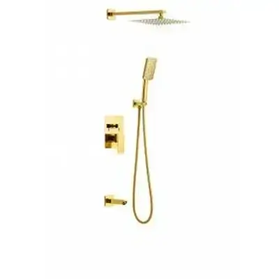 Duxxa Built-In Shower Set Square; Gold