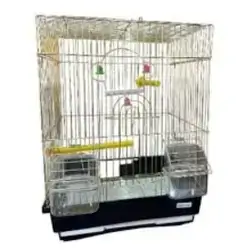 This Is A Birdcage. It Features Metal Bars That Provide Good Ventilation. It Has A Removable Floor For Easy Cleaning. It Includes Clear Plastic Food And Water Bowls. Rectangular Cages Like This Are Ideal For Most Birds And Provide Ample Room To Move Around.