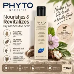 PHYTO Specific Moisturizing Shampoo for Dry & Sensitive Scalp — 250 mL