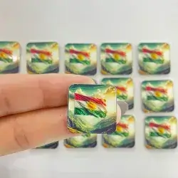 Metal Sticker – Kurdistan Flag/Map