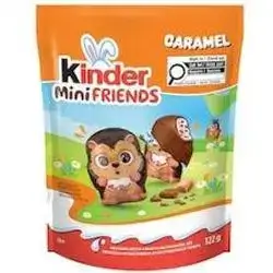 Kinder Seasonal - All Other Kinder Chocolate Mini Friends, Crispy Cookie Bits​, Chocolate Halloween Candy, 4.3 oz Bag