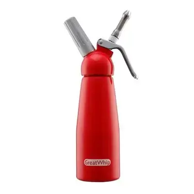 GreatWhip Aluminum Whipped Cream Dispenser – 500ml (Red)
