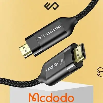Mcdodo HDMI 2.0 4K Cable 2M Braided Cable - Black