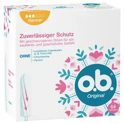 o.b. Original Tampons - normal 64 pieces//سدادات قطنية أصلية - عادية 64 قطعة