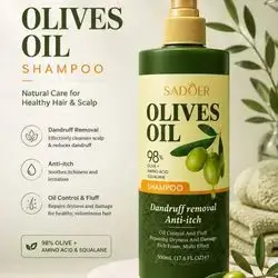 SADOER Olives Oil Dandruff removal Anti-itch Shampoo (500ml)