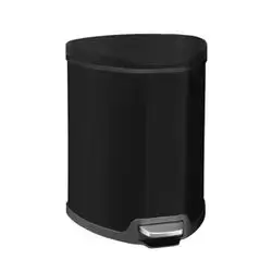 5L Soft Close Pp Liner Ss Dustbins Black