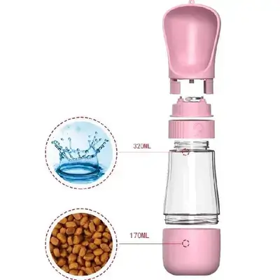 E343 Portable Travel Food & Water Bottle 320ml/170ml