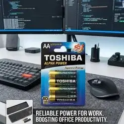 Toshiba Alpha Power AA Super Alkaline Batteries.
