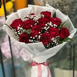 Bouquet Of Red Roses 10 Flowers