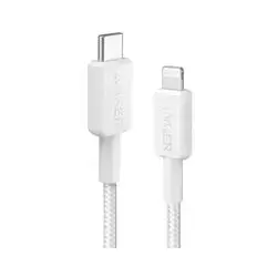 Anker 322 Usb-C To Lightening Cable 3Ft Braided White