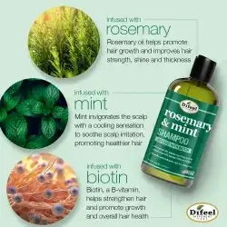 Difeel Rosemary & Mint Hair Shampoo with biotin
