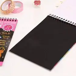 Scratch Art Activity Note Books Or Note Pad Of 10 Pages Each With One Wooden size (20 * 14 CM)