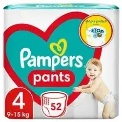 PAMPERS 4 PANT 52PCS