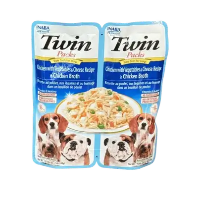 Inaba Twins - Chicken with Vegetables & Cheese Recipe 2×40g