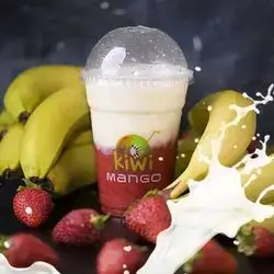 Banana and Strawberry with Milk