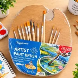 12 pcs artist paint brush