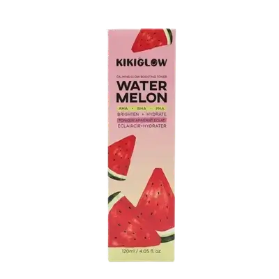 Calming Glow Boosting Toner Watermelon AHA . BHA . PHA Brighten + Hydrate 120ml _ KIKIGLOW