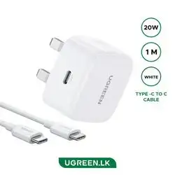UGREEN 20W USB-C Fast Charger Set UK