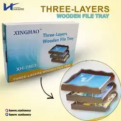 Wooden File Tray-Three Layers
