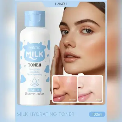 1 Bottle Laikou Milk Moisturizing Toner, 100ml, Pore Minimizing