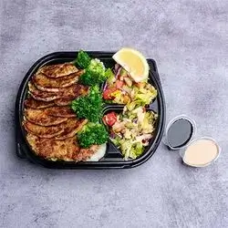 Slices Burger With Rice  Meal