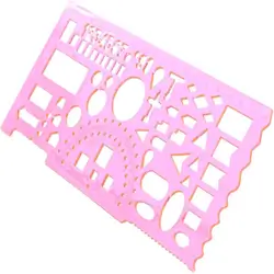 Multi Shapes Plastic Ruler 20cm - Pink