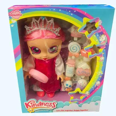 Kindness Girl Let's Live Together Pink Dress