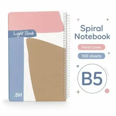 Hardcover Spiral Notebook – B5 | 100 Sheets