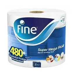 Fine Mega Roll 2 Ply 480 Sheets 2 Rolls