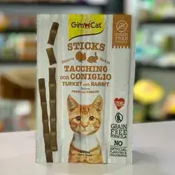 Gim Cat Turkey & Rabbit Sticks 4pcs