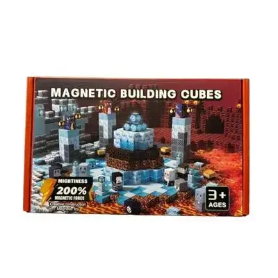 Minecraft Ice & Fire Magnetic Building Block Set – 150 Pieces