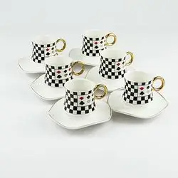 Set Of 6 White Leaf Cups 02