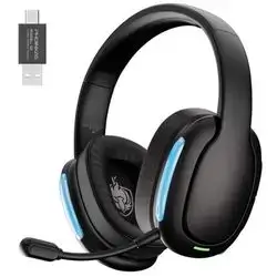 Phoinikas Q3 Wireless PS5 Gaming Headset for PS4, PC, Switch, 2.4Ghz Wireless Gaming Headphones with Mic, 7.1 Stereo Sound, 30h Battery, Gamer Headset for Xbox/Laptop/Mac/Phone (Black)