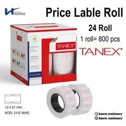 Tanex Price Label Roll (24 Rolls) white
