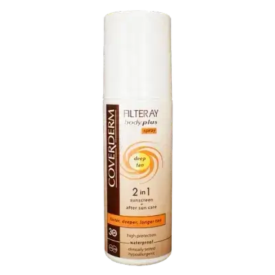 Coverderm Filteray Body Plus Deep Tan Spray 2in1 Sunscreen & After Sun