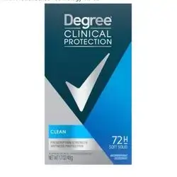 Degree Men Antiperspirant Deodorant Clean 72-Hour Sweat & Odor Protection Prescription-Strength Antiperspirant For Men