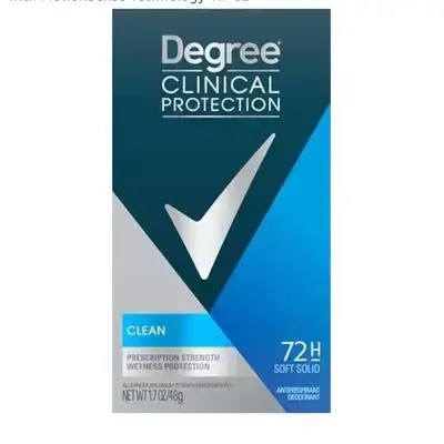 Degree Men Antiperspirant Deodorant Clean 72-Hour Sweat & Odor Protection Prescription-Strength Antiperspirant For Men