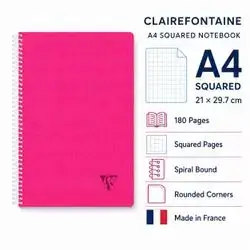 Clairefontaine A4 Grid Notebook – 180 pages – 90 gsm