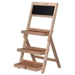 Plant Rack With 3 Levels 39X17X76Cm Wood
