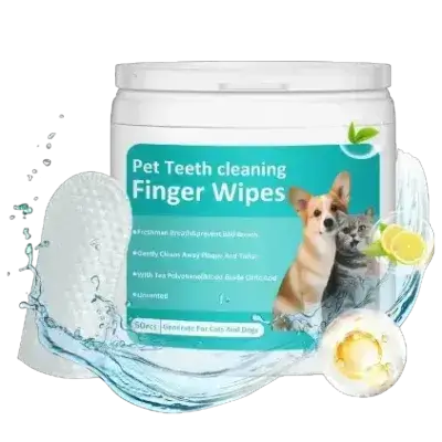 Pet Teeth Cleaning Finger Wipes