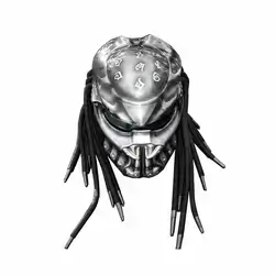 Predator Motorcycle Helmet, Motorcycle Full Face Helmet Dark grey
