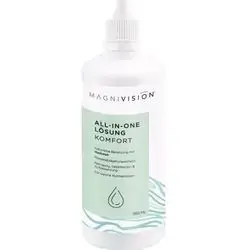 MAGNIVISION All-in-One Comfort Solution, 360 ml for Soft Contact Lenses, for Cleaning and Storing Soft Contact Lenses, Borate-Free, Made in Europe