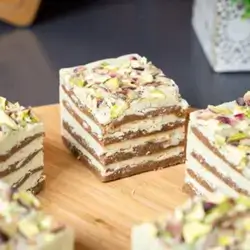 Date Cake With Pistachio and White Chocolate