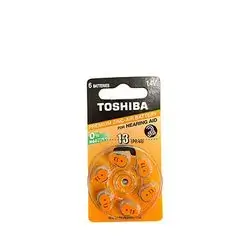 Premium Zinc-Air Battery (For Hearing Aid) 13 (PR48) 1.4V 6 Batteries_TOSHIBA