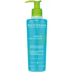 Bioderma Sebium Face And Body Wash Moussant Purifying Cleansing Gel, 200 Ml