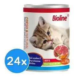 Bioline beef vegetables recipe Can for Pet x24