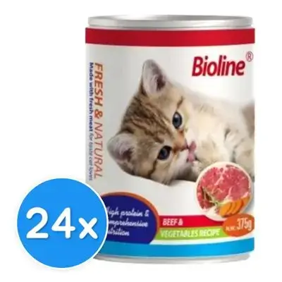 Bioline beef vegetables recipe Can for Pet x24