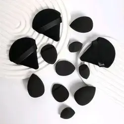 12pcs All-Purpose Makeup Sponges Set - Black